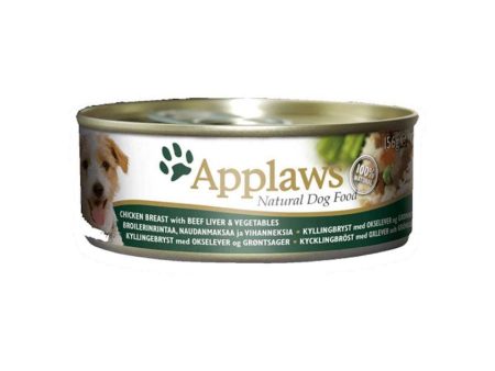 【Applaws】狗肉絲湯罐 – 雞柳, 牛肝, 蔬菜 (156g  一箱 x 12) For Discount