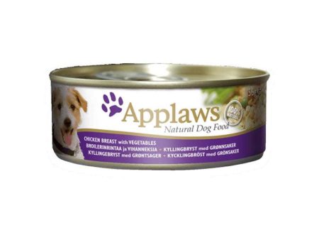 【Applaws】狗肉絲湯罐 – 雞柳, 蔬菜 (156g  一箱) Online