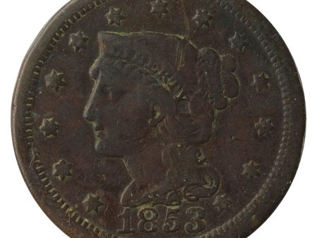 1853 USA Cent F-VF (F-15) Online now