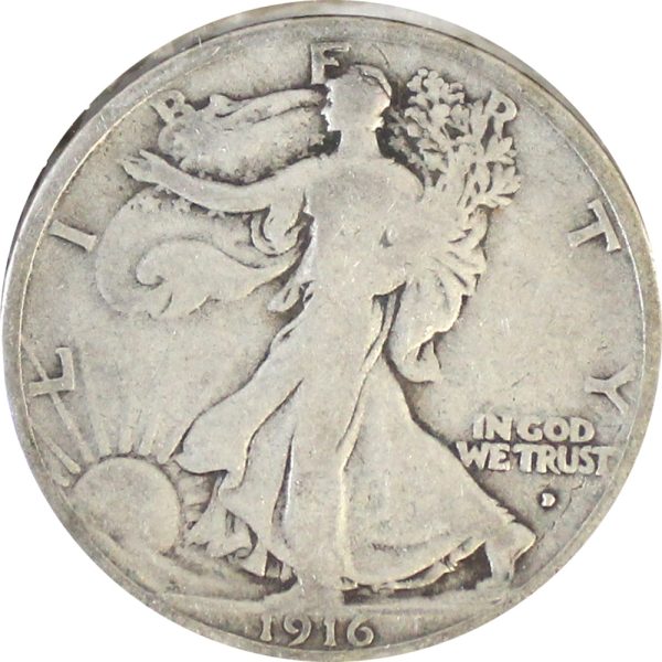 1916 D USA Half Dollar G-VG (G-6) $ For Sale