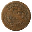 1851 USA Cent Fine (F-12) B.G. White Counterstamped $ For Discount