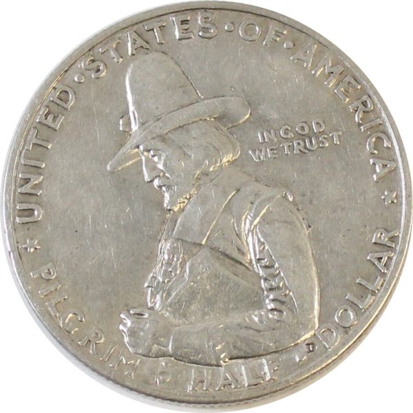 1920 D Pilgrim Tercentenary USA Half Dollar Extra Fine (EF-40) $ Cheap