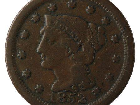 1852 USA Cent F-VF (F-15) For Cheap