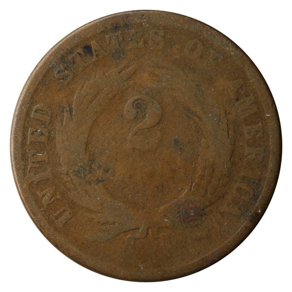 1865 USA 2 Cents About Good (AG-3) Online Hot Sale