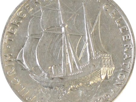 1920 D Pilgrim Tercentenary USA Half Dollar Extra Fine (EF-40) $ Cheap