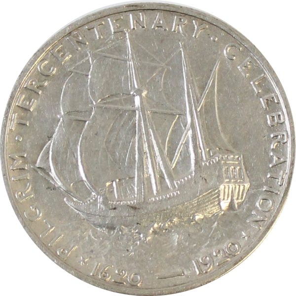 1920 D Pilgrim Tercentenary USA Half Dollar Extra Fine (EF-40) $ Cheap