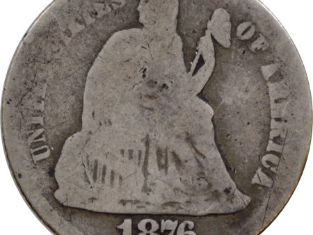 1876 S USA Dime About Good (AG-3) on Sale