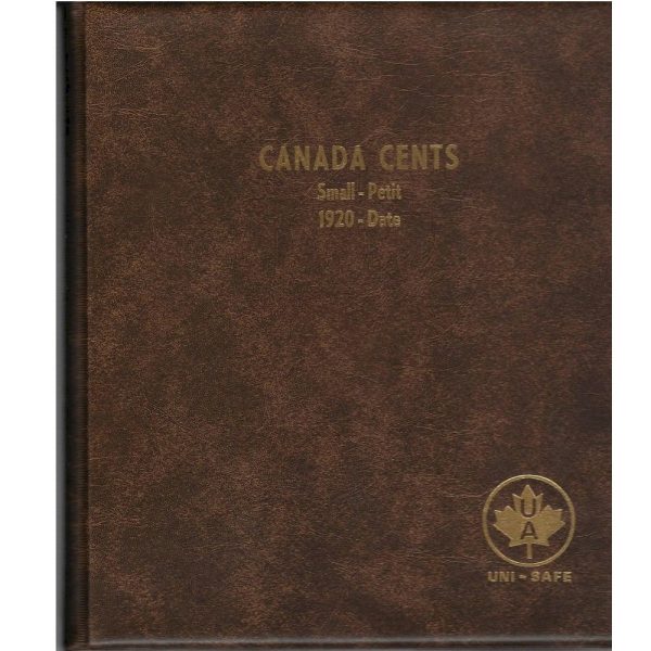 (Pre-Order) Small Cents Canada 1-cent 1920-Date Unimaster Brown Vinyl Coin Binders For Sale