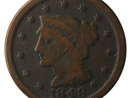 1848 USA Cent VG-F (VG-10) Cheap