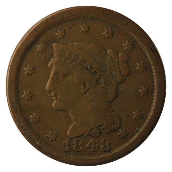 1848 USA Cent F-VF (F-15) on Sale