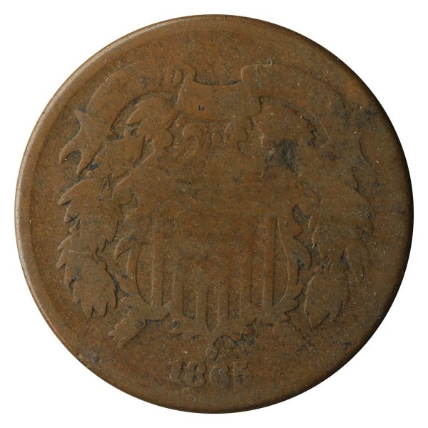 1865 USA 2 Cents About Good (AG-3) Online Hot Sale