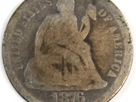 1876 S USA Dime Good (G-4) Cheap