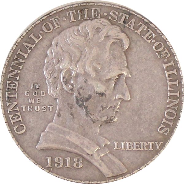 1918 Illinois Centennial USA Half Dollar AU-UNC (AU-55) $ For Discount